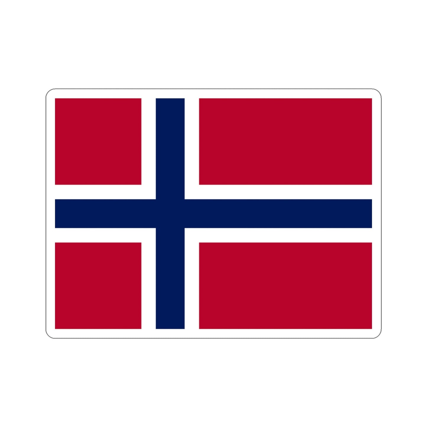 Flag of Norway STICKER Vinyl Die-Cut Decal-4 Inch-The Sticker Space