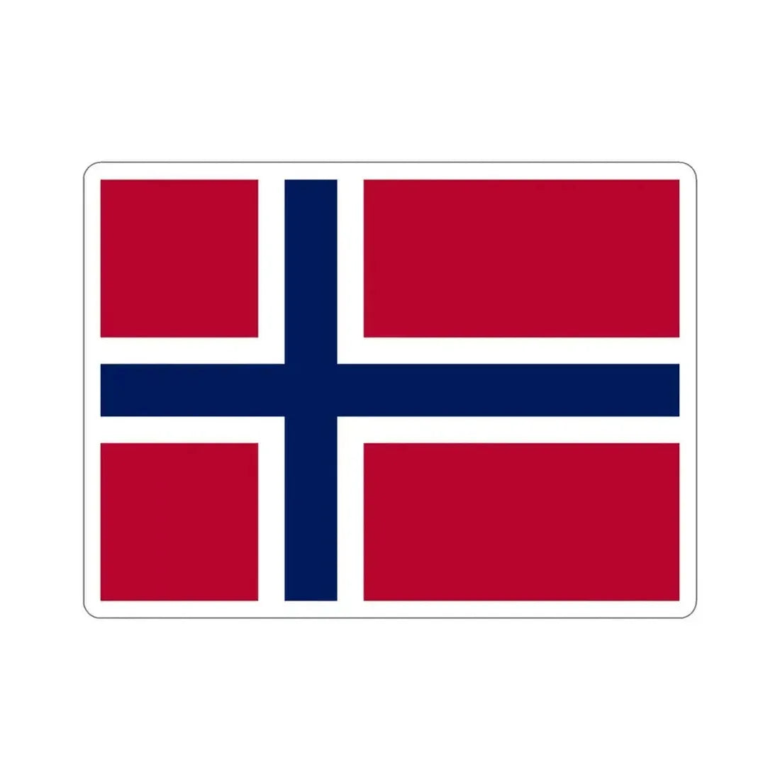 Flag of Norway STICKER Vinyl Die-Cut Decal 4 Inch - The Sticker Space