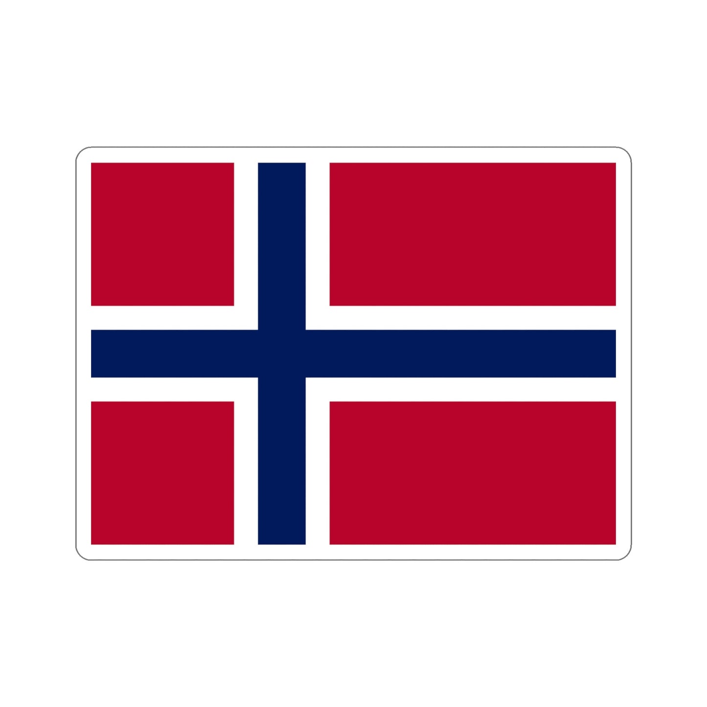 Flag of Norway STICKER Vinyl Die-Cut Decal-5 Inch-The Sticker Space