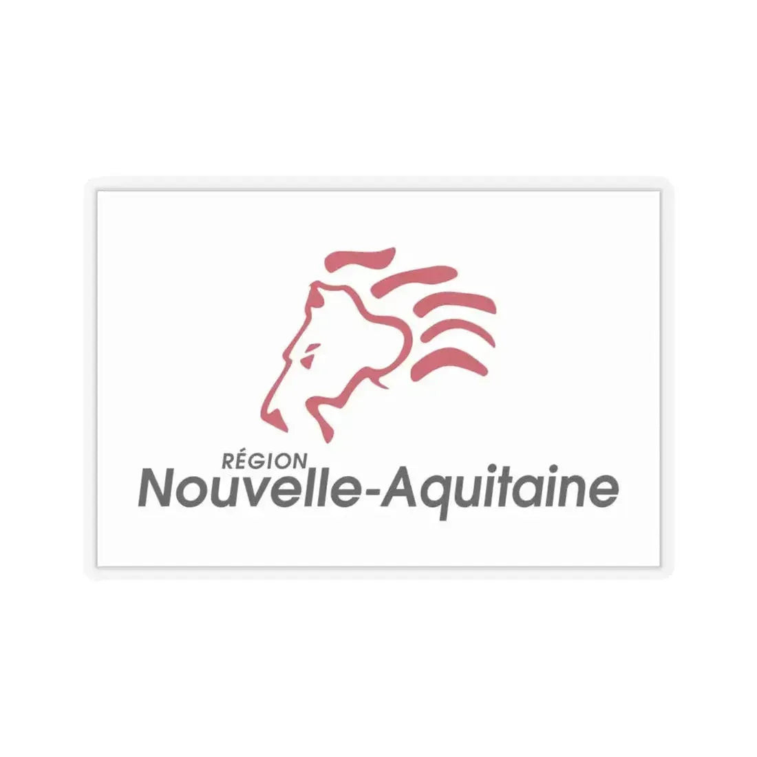 Flag of Nouvelle Aquitaine France 2 - STICKER Vinyl Kiss-Cut Decal 4 Inch Transparent - The Sticker Space