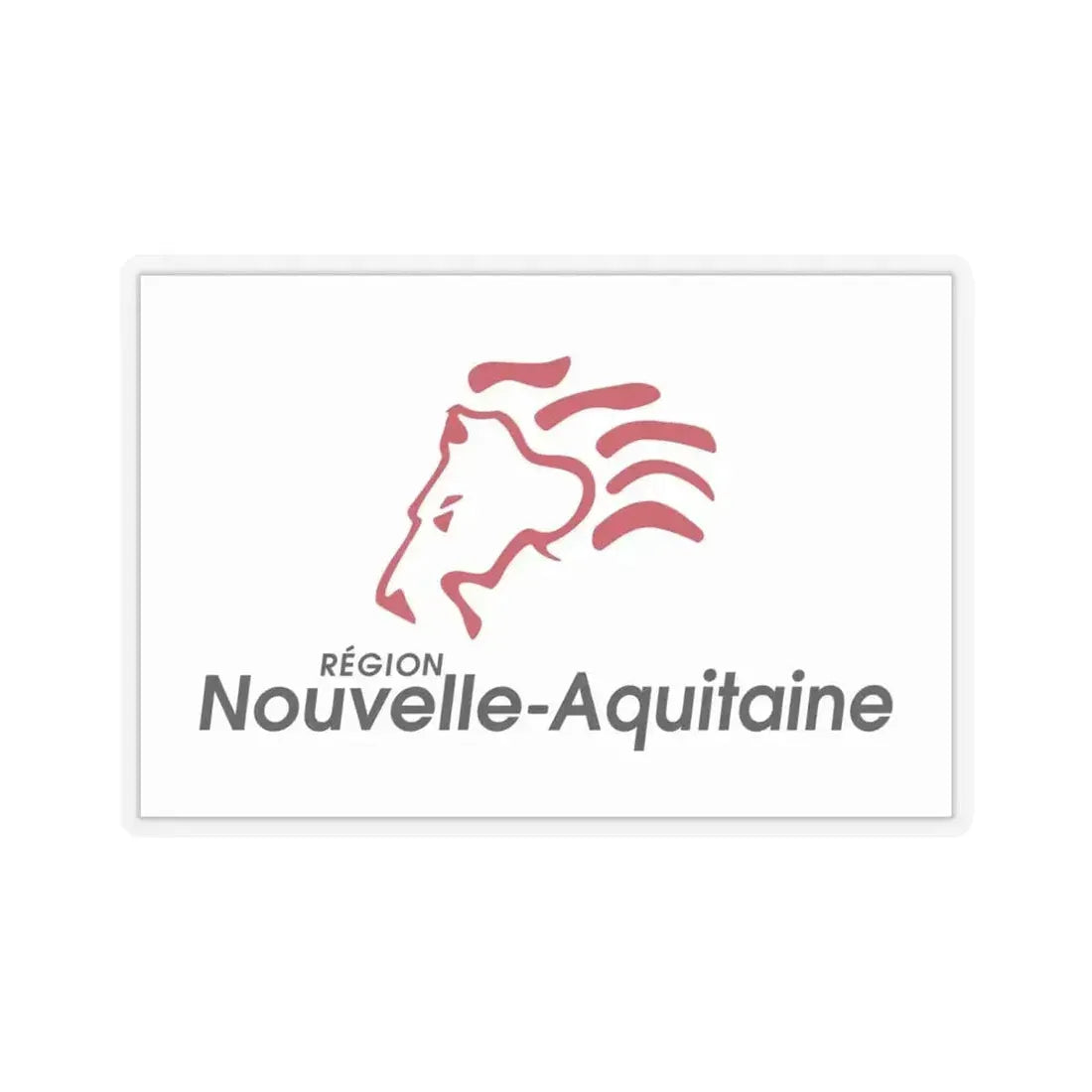 Flag of Nouvelle Aquitaine France 2 - STICKER Vinyl Kiss-Cut Decal 6 Inch Transparent - The Sticker Space