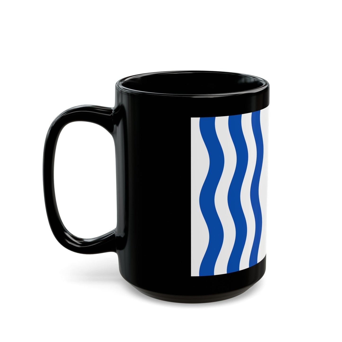 Flag of Nouvelle Aquitaine France - Black Coffee Mug-The Sticker Space