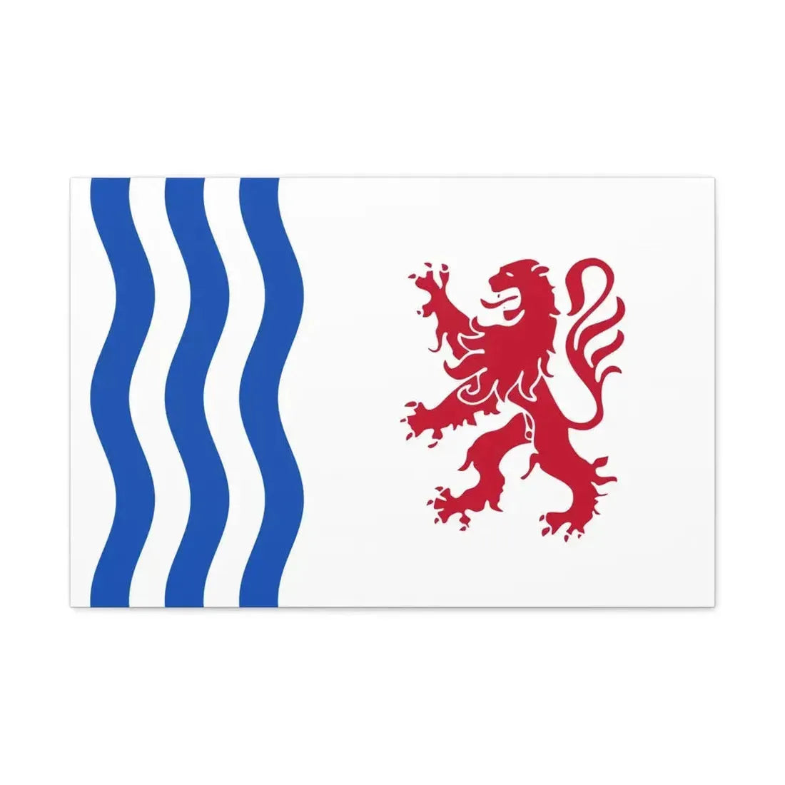 Flag of Nouvelle Aquitaine France - Canvas Wall Art 30" x 20" 1.25" - The Sticker Space
