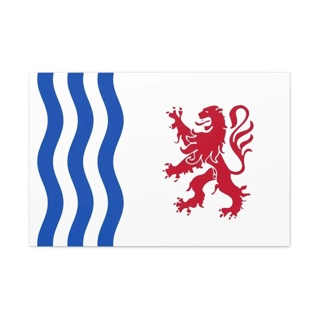 Flag of Nouvelle Aquitaine France - Canvas Wall Art 36" x 24" 1.25" - The Sticker Space