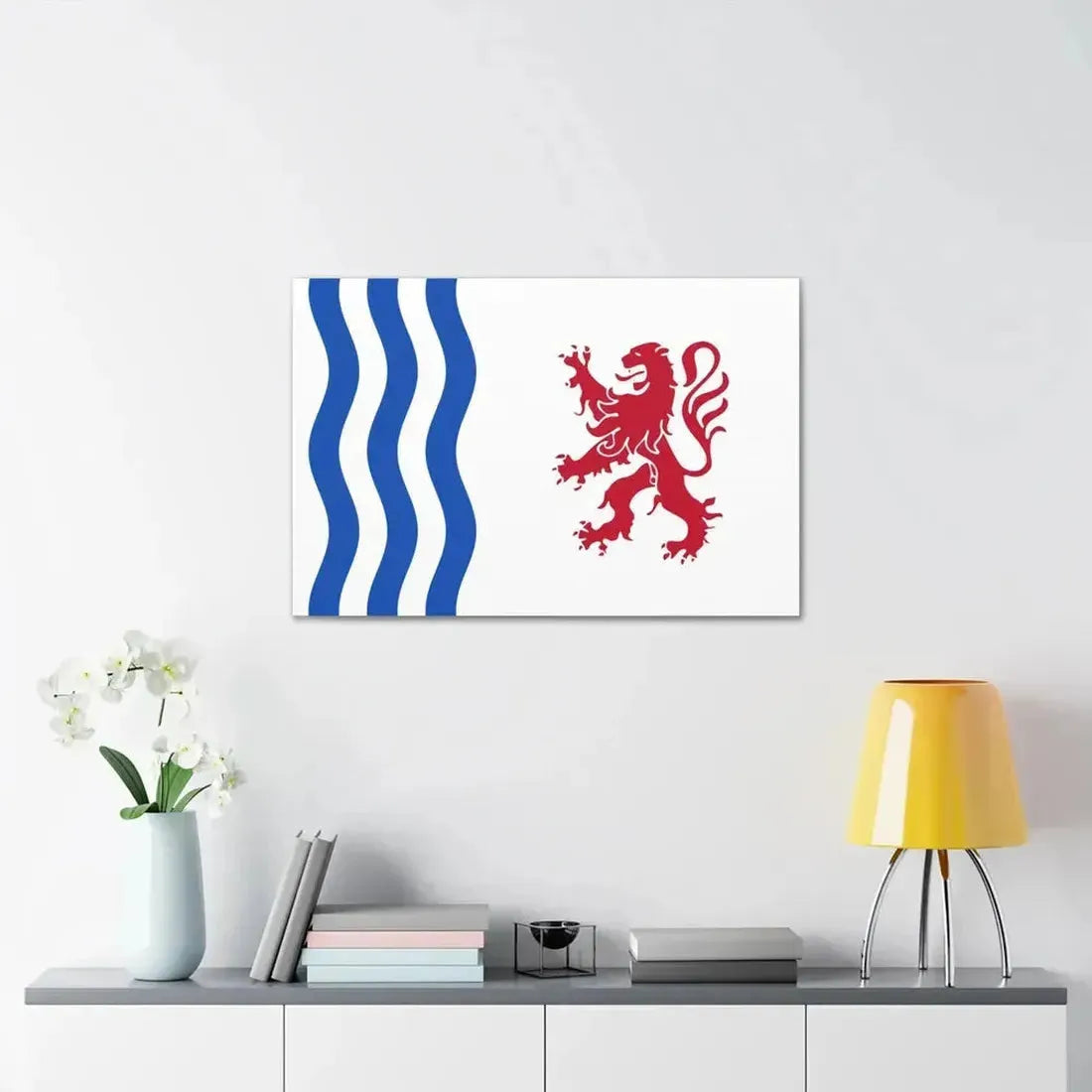 Flag of Nouvelle Aquitaine France - Canvas Wall Art - The Sticker Space