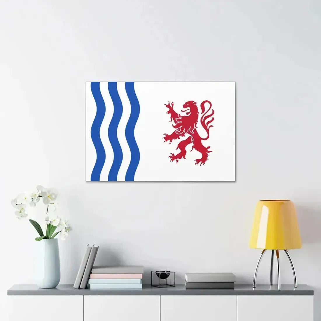 Flag of Nouvelle Aquitaine France - Canvas Wall Art - The Sticker Space