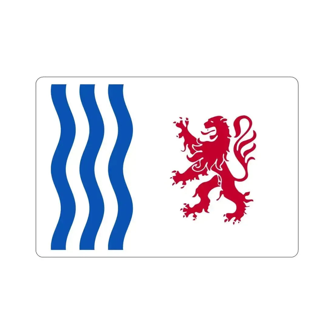 Flag of Nouvelle Aquitaine France STICKER Vinyl Die-Cut Decal 4 Inch - The Sticker Space