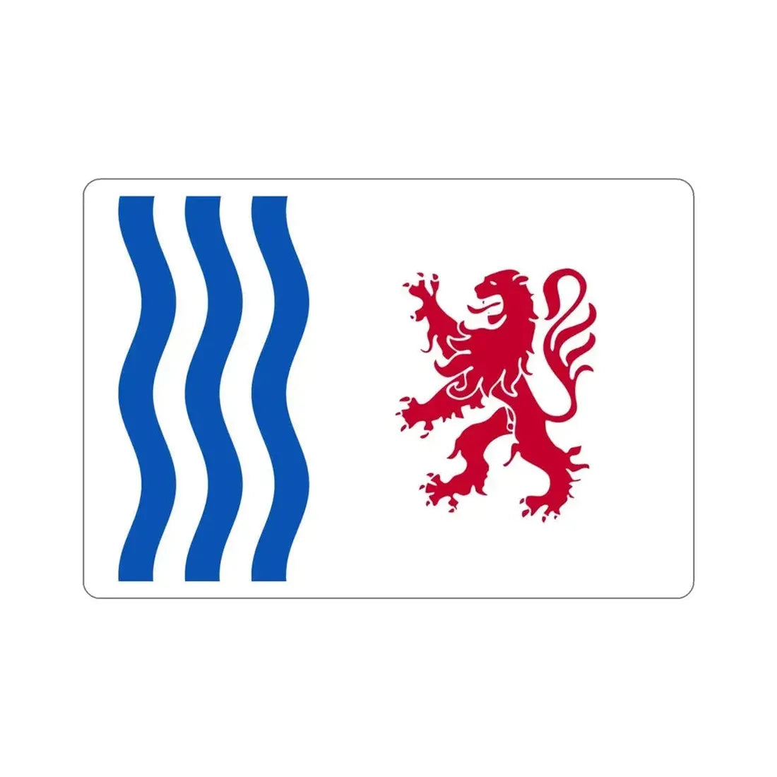 Flag of Nouvelle Aquitaine France STICKER Vinyl Die-Cut Decal 4 Inch - The Sticker Space
