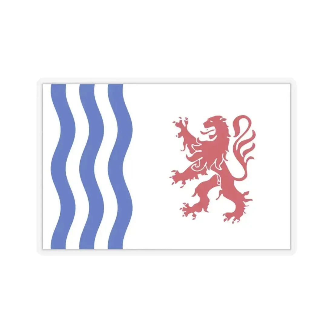 Flag of Nouvelle Aquitaine France - STICKER Vinyl Kiss-Cut Decal 3 Inch Transparent - The Sticker Space