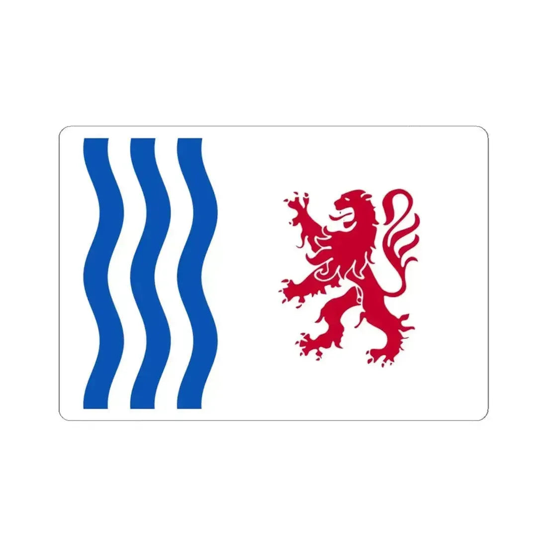 Flag of Nouvelle Aquitaine France - STICKER Vinyl Kiss-Cut Decal 6 Inch White - The Sticker Space
