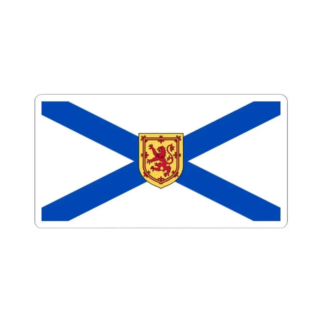 Flag of Nova Scotia (Canada) STICKER Vinyl Kiss-Cut Decal 2 Inch White - The Sticker Space