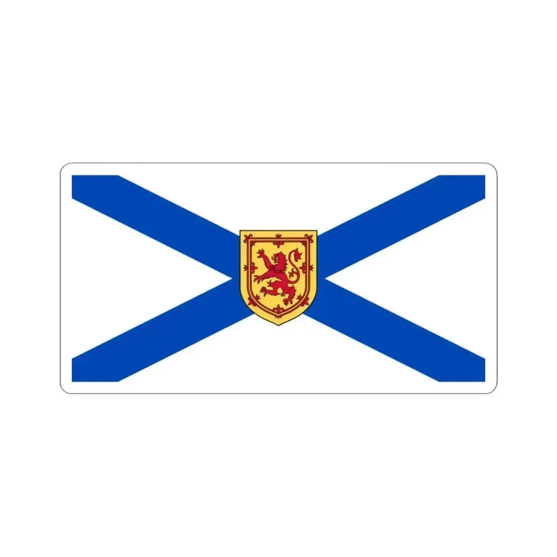 Flag of Nova Scotia (Canada) STICKER Vinyl Kiss-Cut Decal 3 Inch White - The Sticker Space
