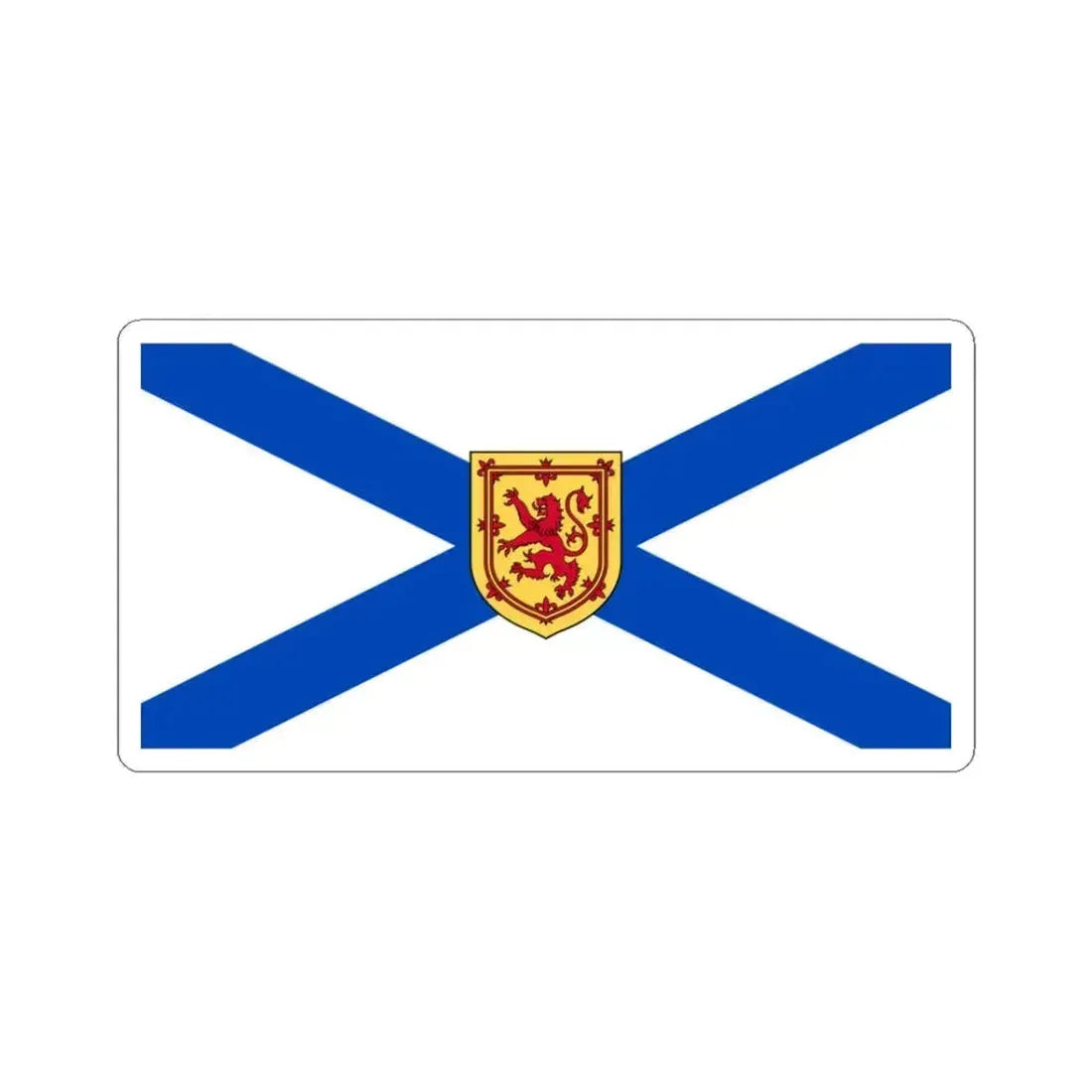 Flag of Nova Scotia Canada - STICKER Vinyl Kiss-Cut Decal 3 Inch White - The Sticker Space