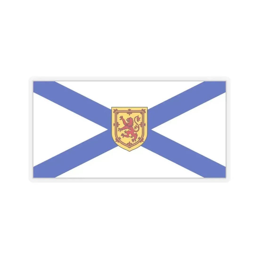 Flag of Nova Scotia Canada - STICKER Vinyl Kiss-Cut Decal 4 Inch Transparent - The Sticker Space