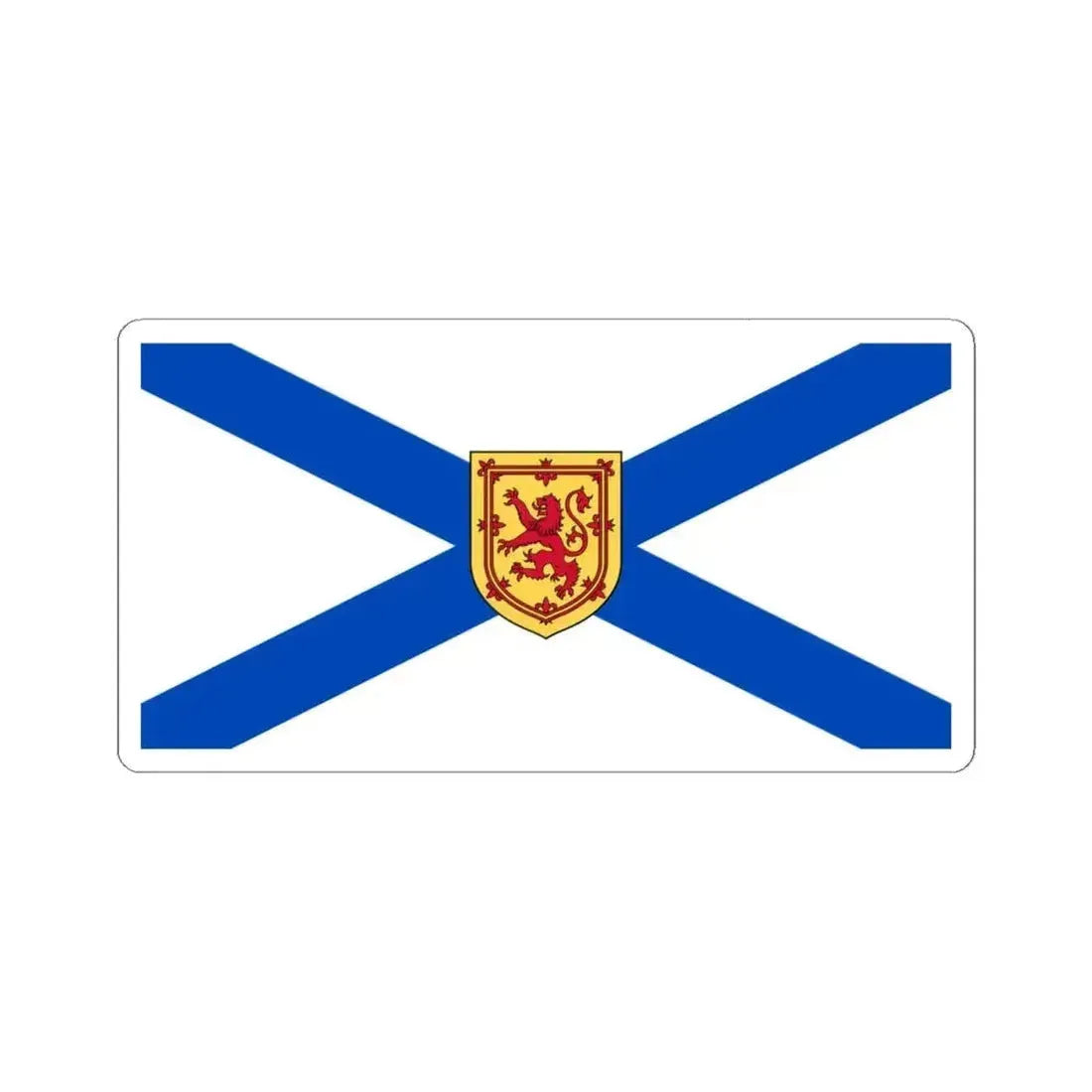 Flag of Nova Scotia (Canada) STICKER Vinyl Kiss-Cut Decal 4 Inch White - The Sticker Space