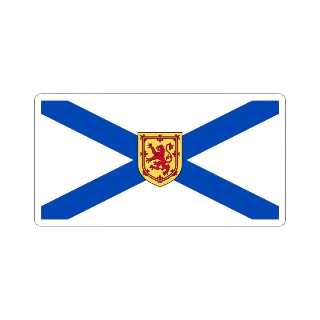 Flag of Nova Scotia Canada - STICKER Vinyl Kiss-Cut Decal 4 Inch White - The Sticker Space