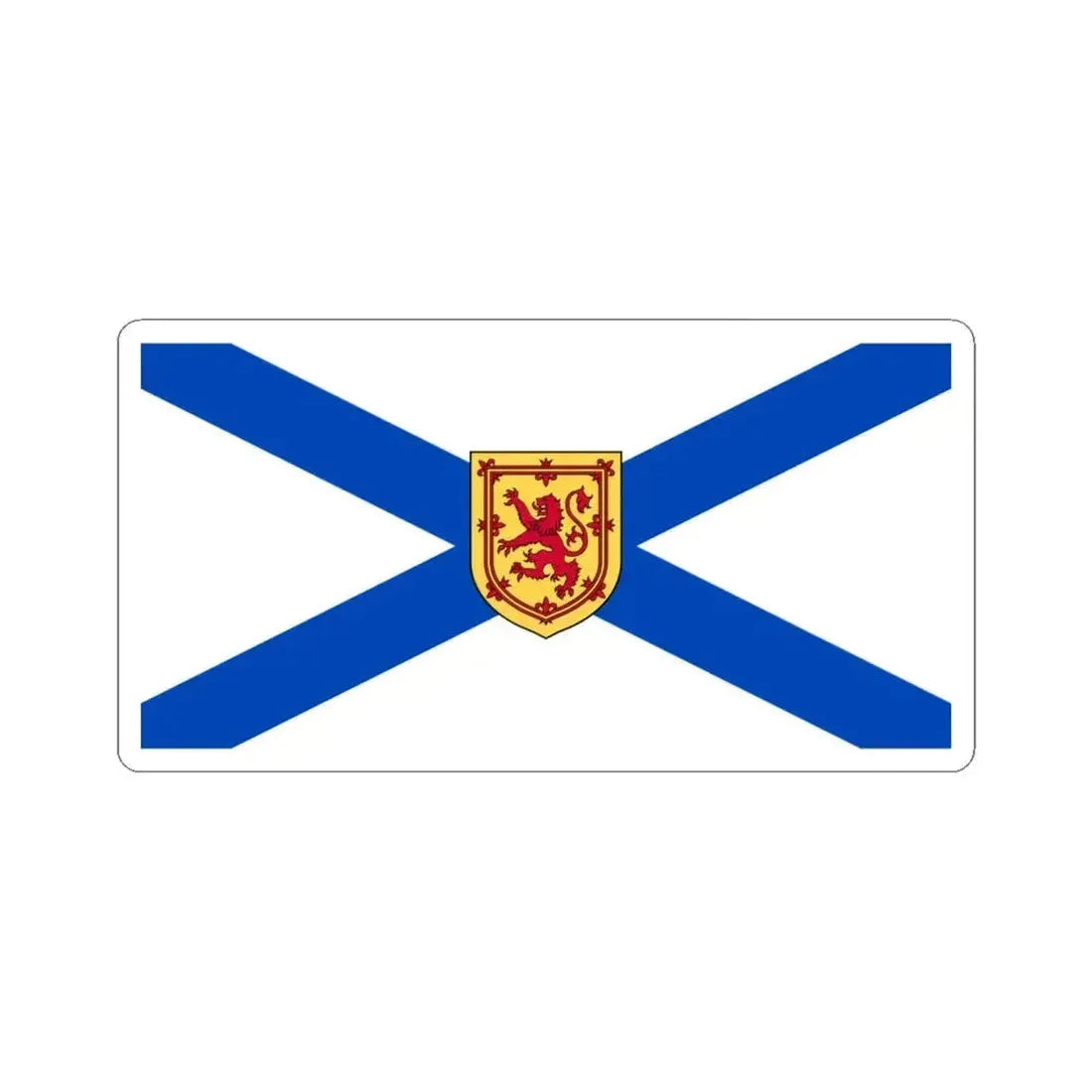 Flag of Nova Scotia Canada - STICKER Vinyl Kiss-Cut Decal 6 Inch White - The Sticker Space