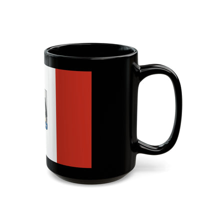 Flag of Novgorod Oblast Russia - Black Coffee Mug-The Sticker Space