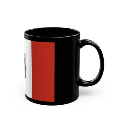 Flag of Novgorod Oblast Russia - Black Coffee Mug-The Sticker Space