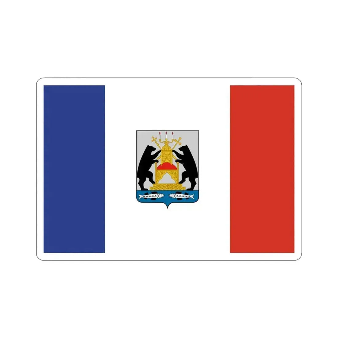 Flag of Novgorod Oblast Russia STICKER Vinyl Die-Cut Decal 3 Inch - The Sticker Space