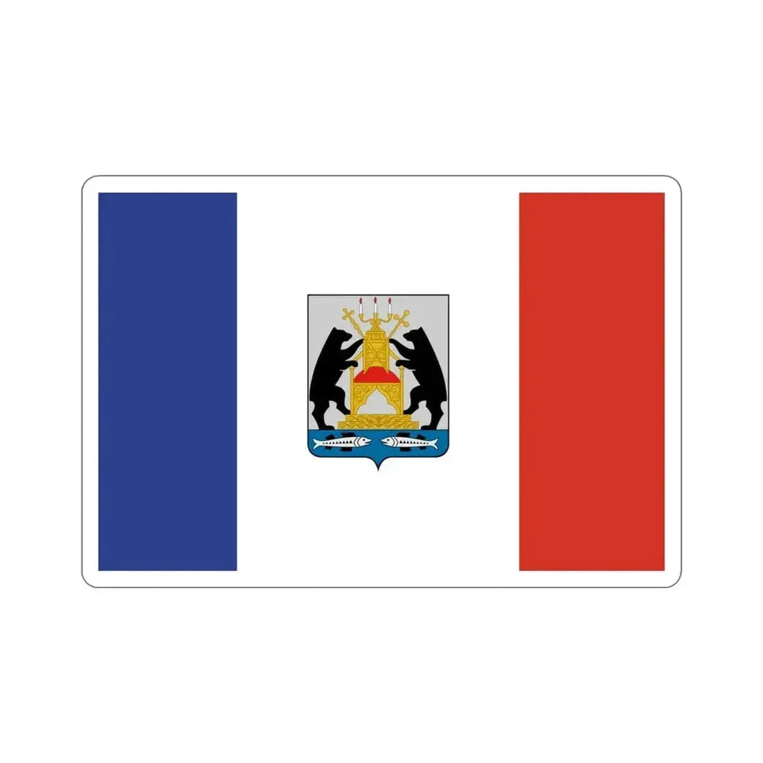 Flag of Novgorod Oblast Russia STICKER Vinyl Die-Cut Decal 4 Inch - The Sticker Space