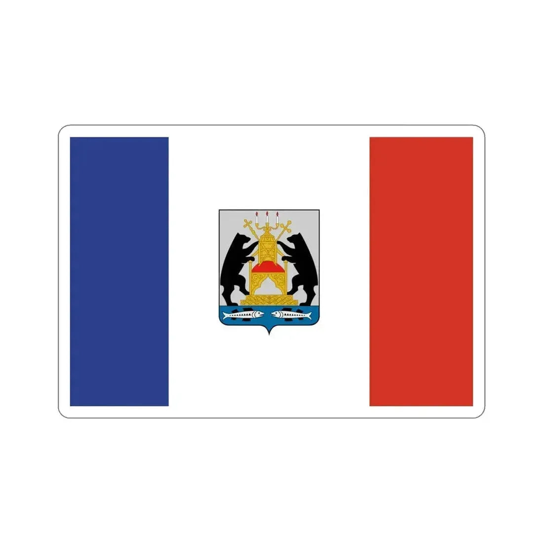 Flag of Novgorod Oblast Russia STICKER Vinyl Die-Cut Decal 5 Inch - The Sticker Space
