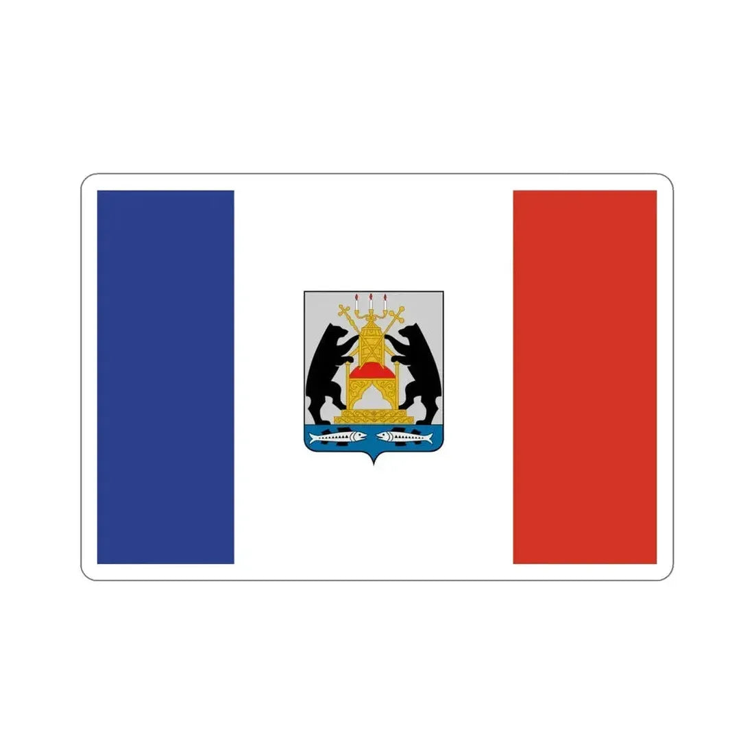 Flag of Novgorod Oblast Russia STICKER Vinyl Die-Cut Decal 5 Inch - The Sticker Space