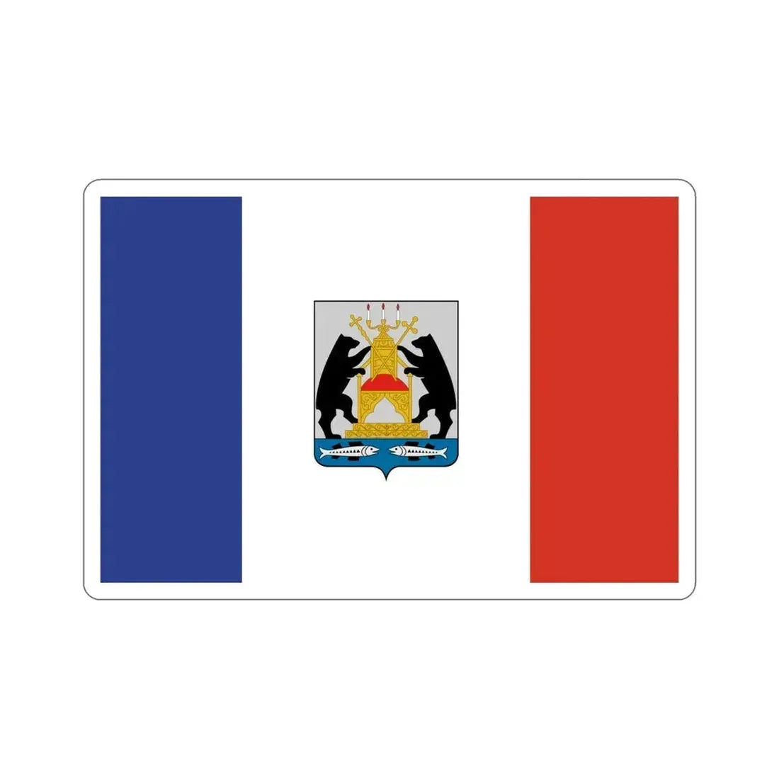 Flag of Novgorod Oblast Russia STICKER Vinyl Die-Cut Decal 6 Inch - The Sticker Space