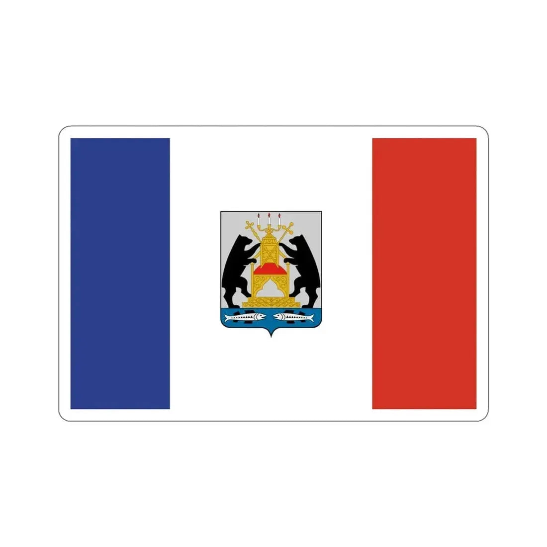 Flag of Novgorod Oblast Russia STICKER Vinyl Die-Cut Decal - The Sticker Space