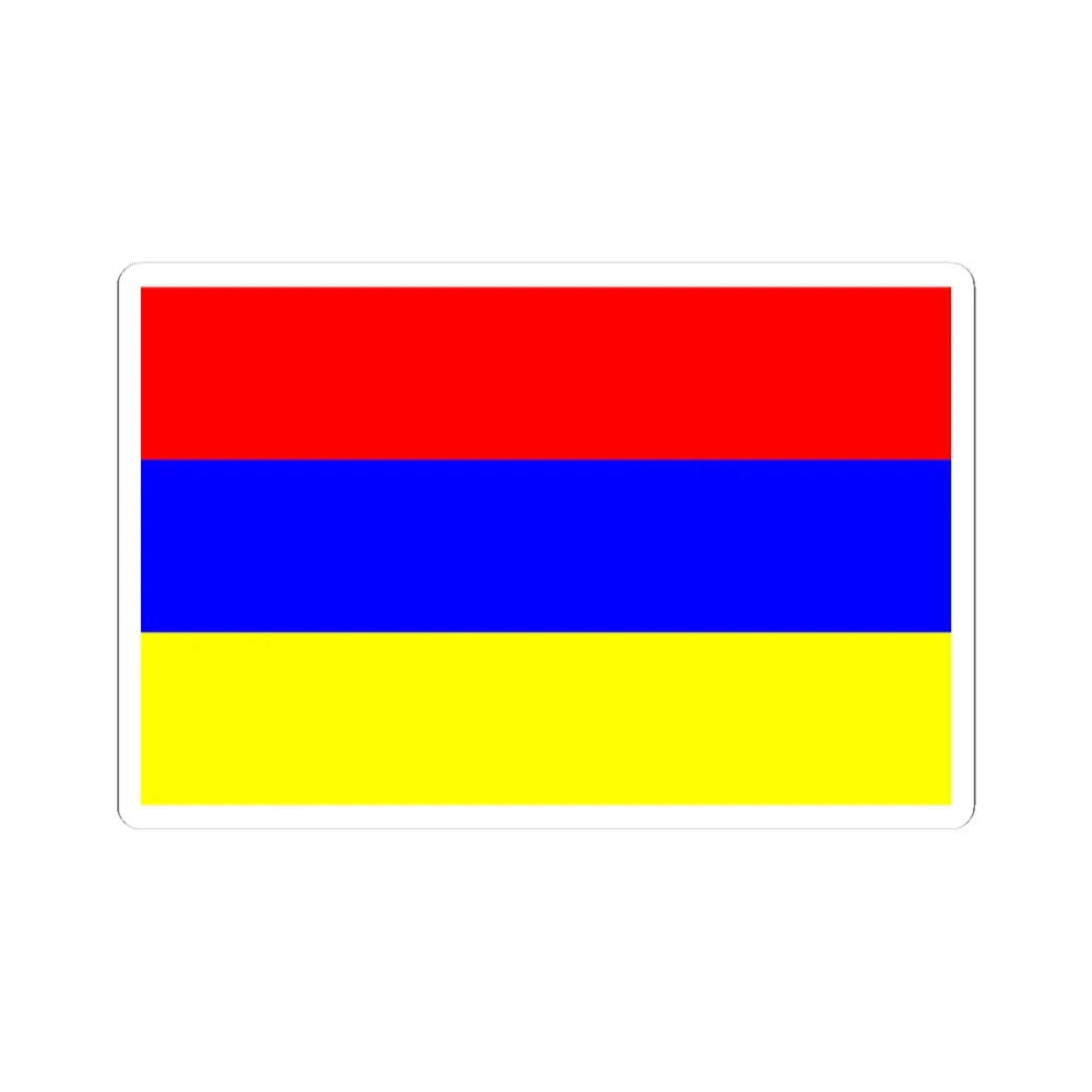 Flag of Novoaidar (Ukraine) STICKER Vinyl Kiss-Cut Decal 3 Inch White - The Sticker Space