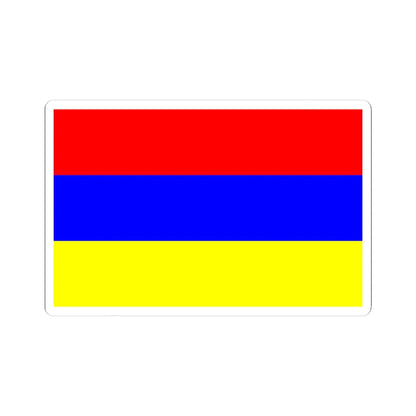 Flag of Novoaidar (Ukraine) STICKER Vinyl Kiss-Cut Decal 4 Inch White - The Sticker Space