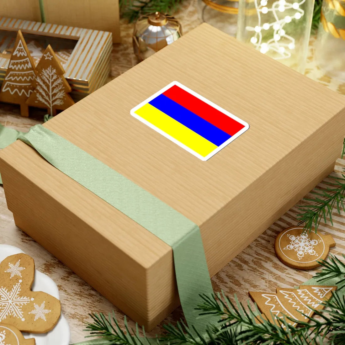 Flag of Novoaidar (Ukraine) STICKER Vinyl Kiss-Cut Decal - The Sticker Space