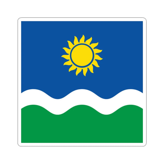 Flag of Novohryhorivka Novoukrainka Raion (Ukraine) STICKER Vinyl Kiss-Cut Decal 2 Inch White - The Sticker Space