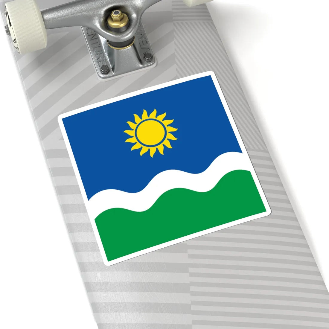 Flag of Novohryhorivka Novoukrainka Raion (Ukraine) STICKER Vinyl Kiss-Cut Decal - The Sticker Space