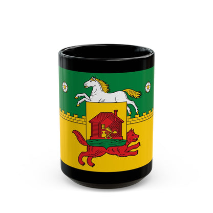 Flag of Novokuznetsk Russia - Black Coffee Mug-15oz-The Sticker Space