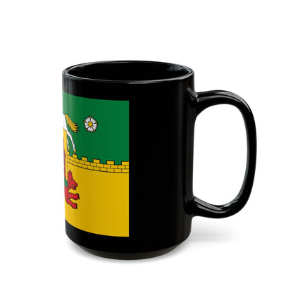 Flag of Novokuznetsk Russia - Black Coffee Mug-The Sticker Space