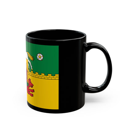 Flag of Novokuznetsk Russia - Black Coffee Mug-The Sticker Space