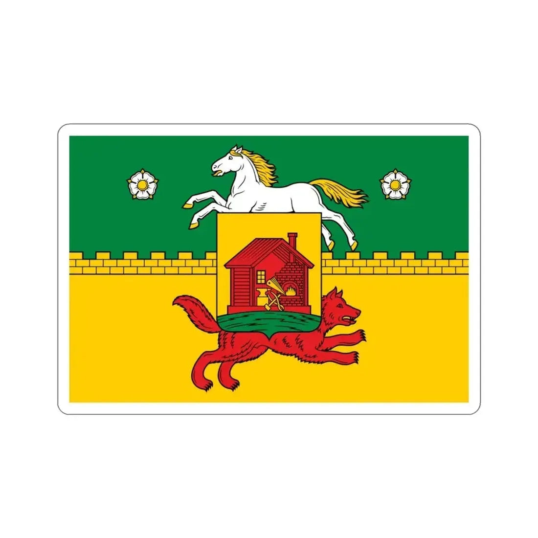 Flag of Novokuznetsk Russia STICKER Vinyl Die-Cut Decal 3 Inch - The Sticker Space