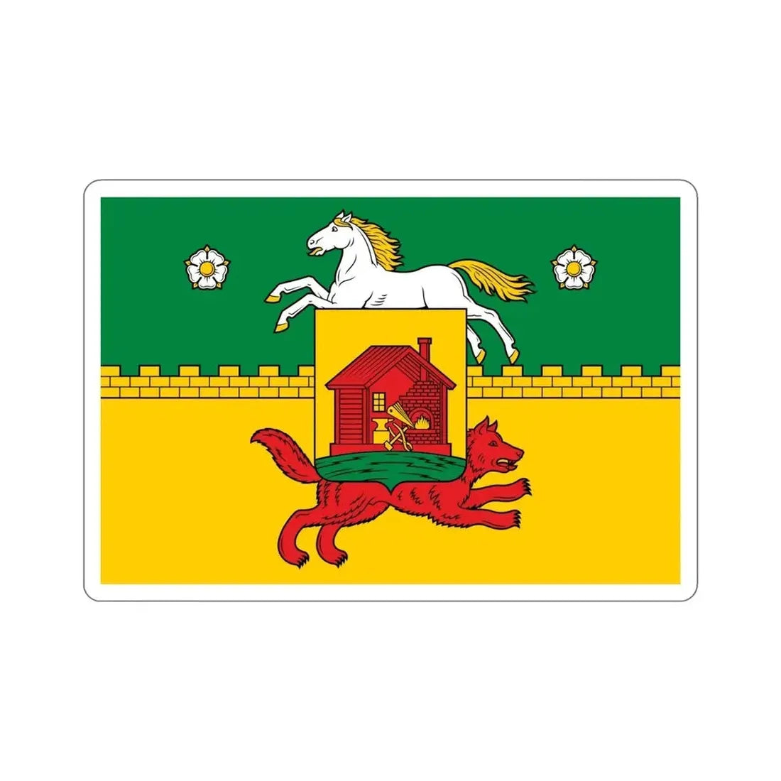 Flag of Novokuznetsk Russia STICKER Vinyl Die-Cut Decal - The Sticker Space