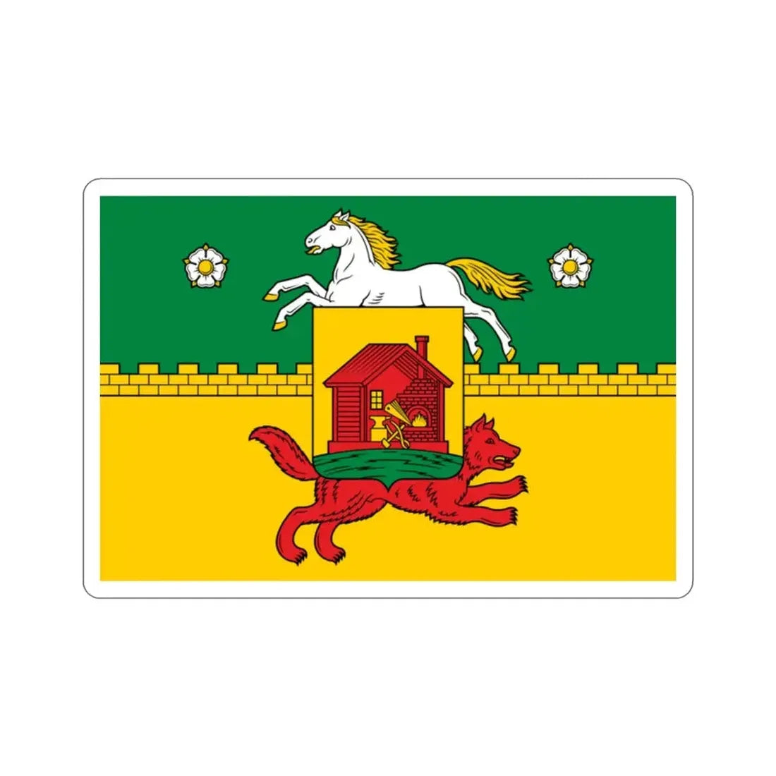 Flag of Novokuznetsk Russia STICKER Vinyl Die-Cut Decal - The Sticker Space