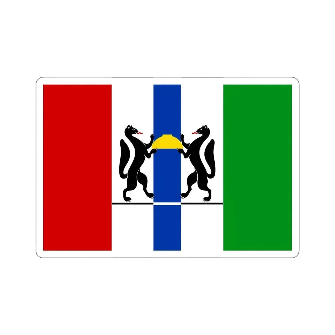 Flag of Novosibirsk Oblast Russia STICKER Vinyl Die-Cut Decal 6 Inch - The Sticker Space