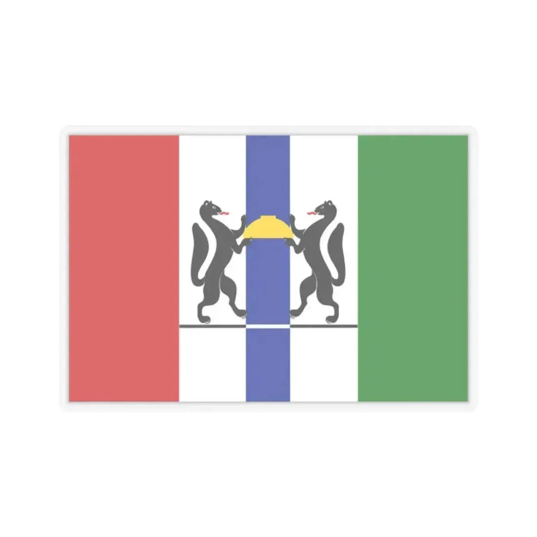 Flag of Novosibirsk Oblast Russia - STICKER Vinyl Kiss-Cut Decal 2 Inch Transparent - The Sticker Space