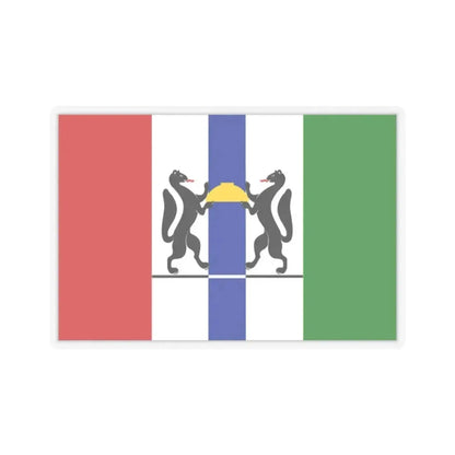 Flag of Novosibirsk Oblast Russia - STICKER Vinyl Kiss-Cut Decal 2 Inch Transparent - The Sticker Space