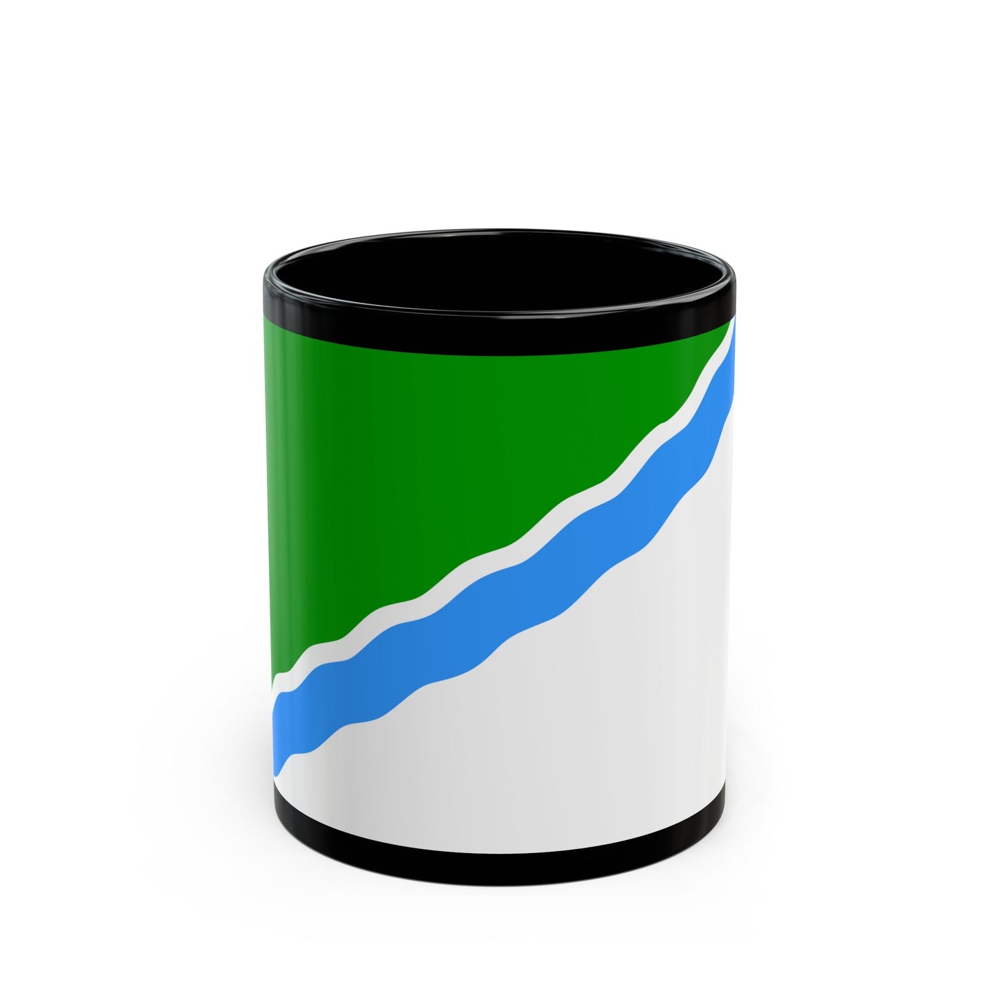 Flag of Novosibirsk Russia - Black Coffee Mug-11oz-The Sticker Space