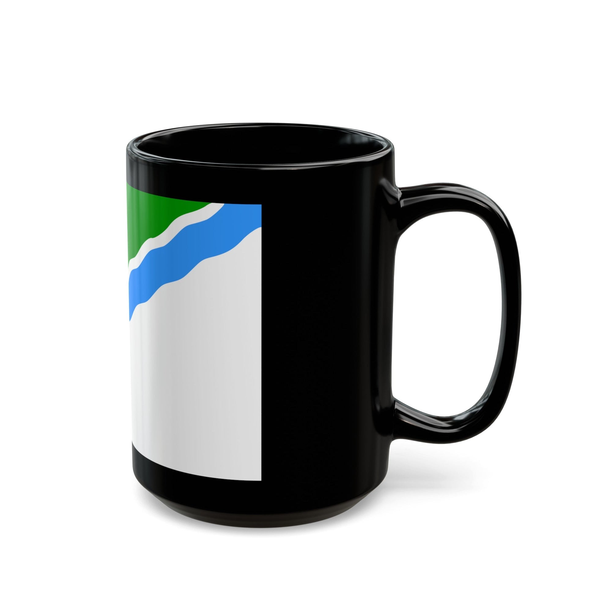 Flag of Novosibirsk Russia - Black Coffee Mug-The Sticker Space