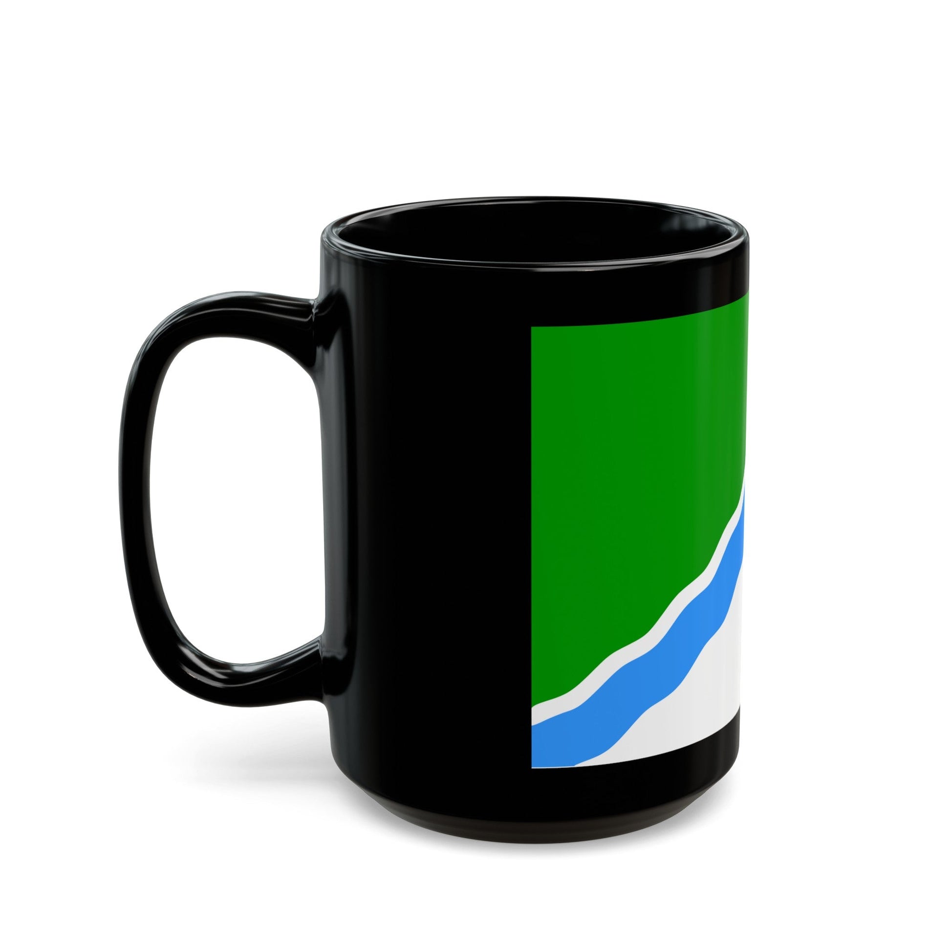 Flag of Novosibirsk Russia - Black Coffee Mug-The Sticker Space