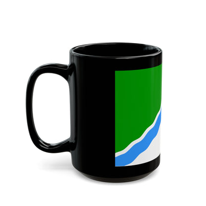 Flag of Novosibirsk Russia - Black Coffee Mug-The Sticker Space