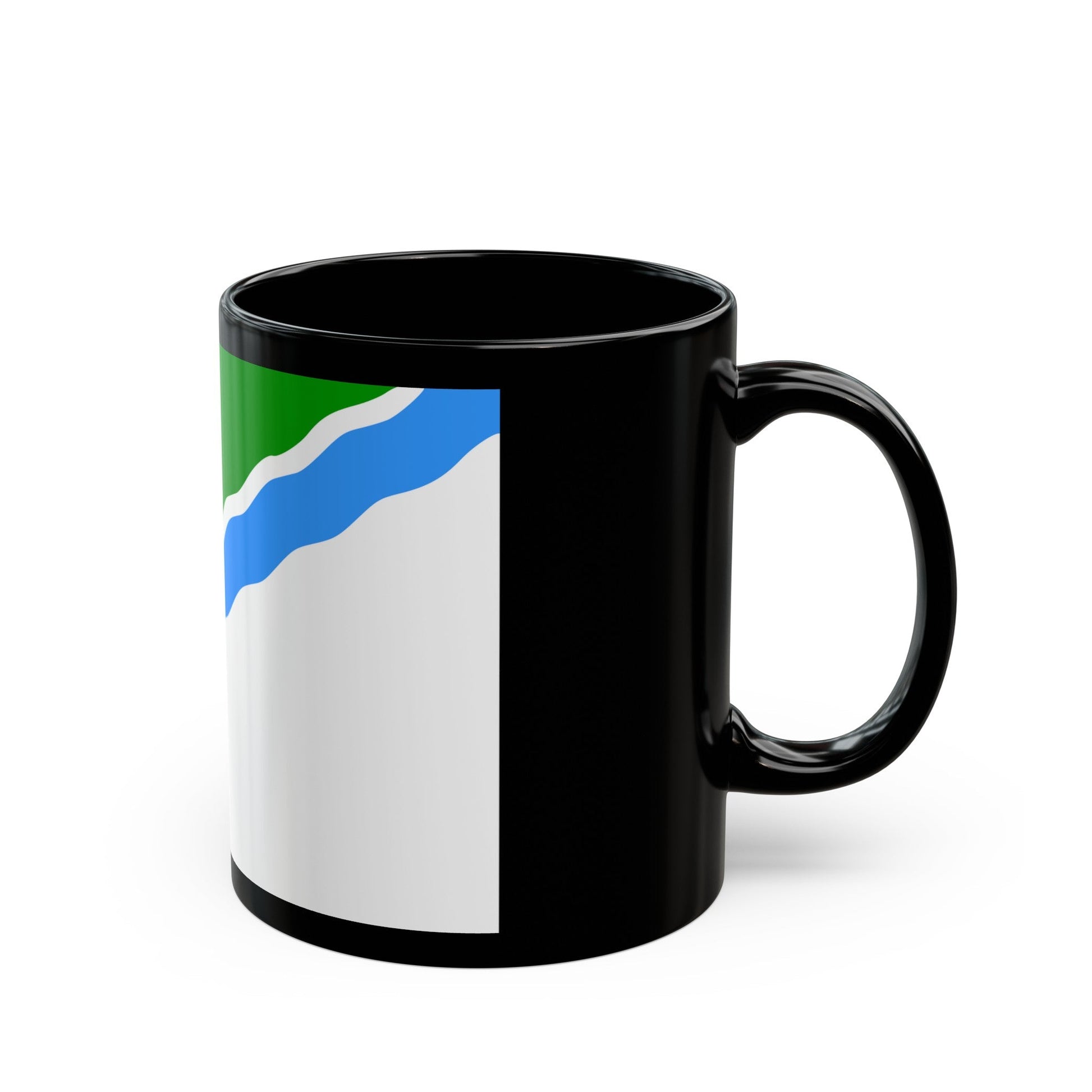 Flag of Novosibirsk Russia - Black Coffee Mug-The Sticker Space