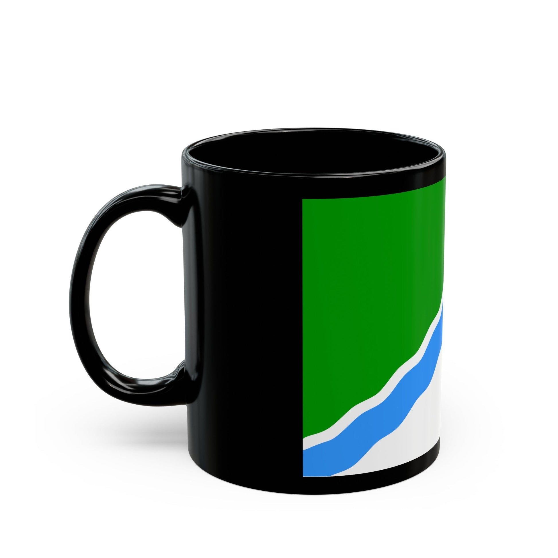 Flag of Novosibirsk Russia - Black Coffee Mug-The Sticker Space