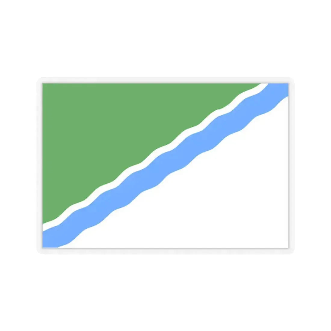 Flag of Novosibirsk Russia - STICKER Vinyl Kiss-Cut Decal 2 Inch Transparent - The Sticker Space